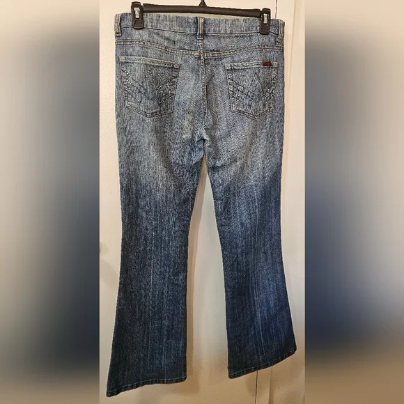 Seven 7 For All Mankind Women's A Pocket Flare Leg Jeans Blue Size 31 - Picture 7 of 10